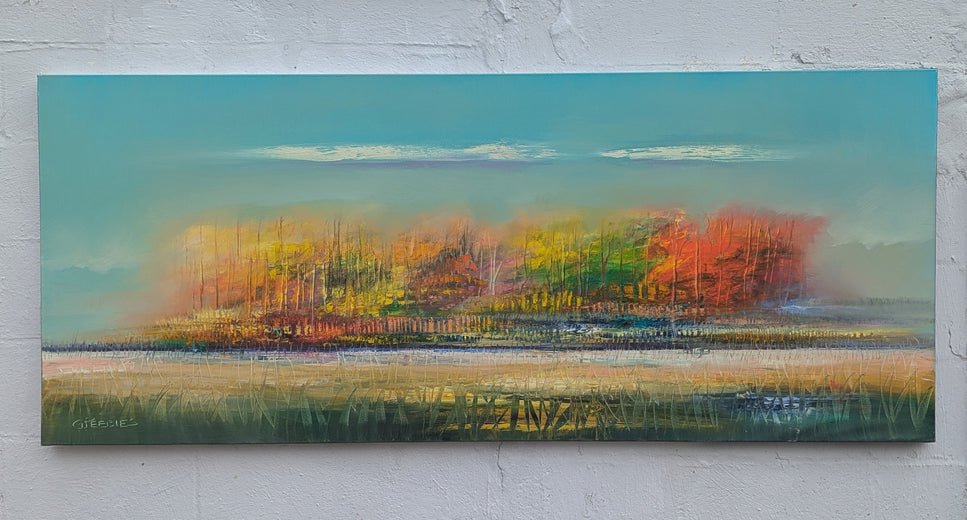 Autumn Color’s in Misty Land by George Peebles |  Context View of Artwork 