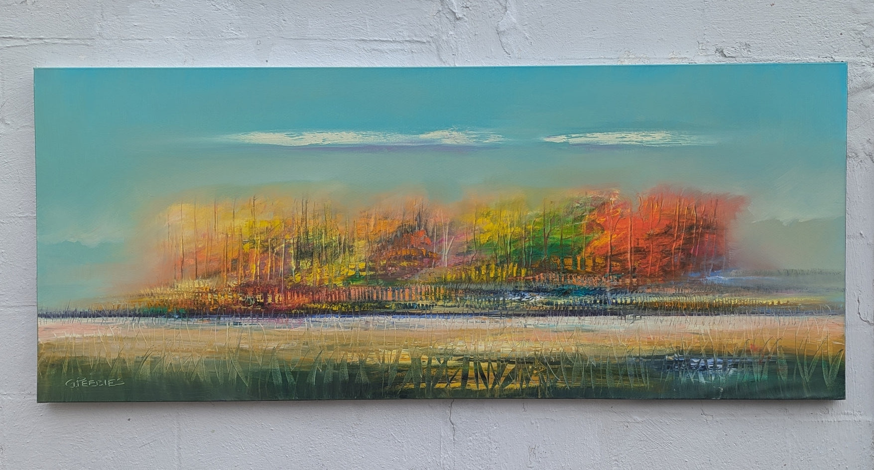 Autumn Color’s in Misty Land by George Peebles |  Context View of Artwork 