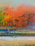 Original art for sale at UGallery.com | Autumn Color’s in Misty Land by George Peebles | $5,400 | oil painting | 30' h x 72' w | thumbnail 4