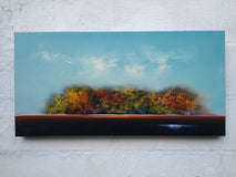 Original art for sale at UGallery.com | Autumn's Light by George Peebles | $1,425 | oil painting | 15' h x 30' w | thumbnail 3