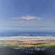 Original art for sale at UGallery.com | Blue Heaven by George Peebles | $3,500 | oil painting | 36' h x 36' w | thumbnail 1