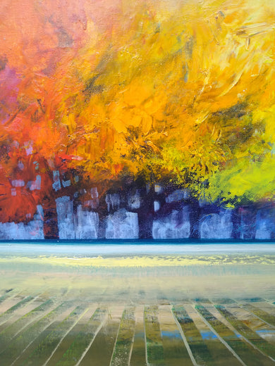 Brilliant Colors of Autumn by George Peebles |   Closeup View of Artwork 