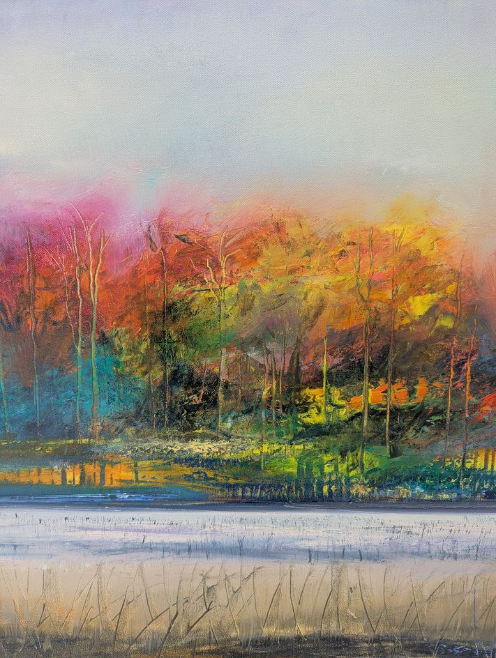 Colorful Day by George Peebles |  Closeup View of Artwork 