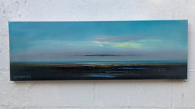 Original art for sale at UGallery.com | Evening Splendor by George Peebles | $1,150 | oil painting | 12' h x 36' w | thumbnail 3