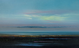Original art for sale at UGallery.com | Evening Splendor by George Peebles | $1,150 | oil painting | 12' h x 36' w | thumbnail 4