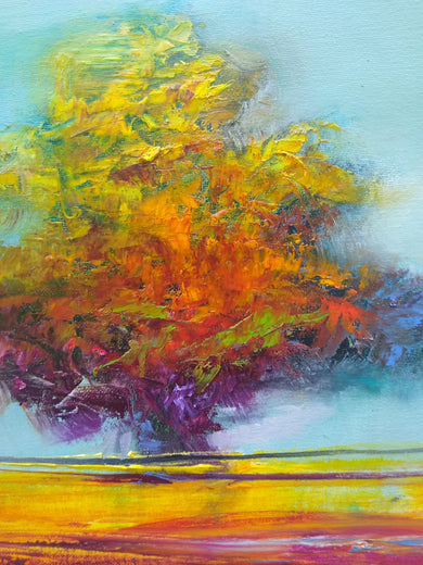 October Maple by George Peebles |   Closeup View of Artwork 