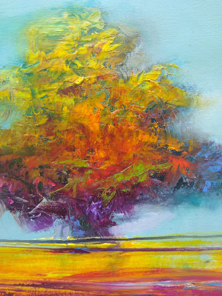 October Maple by George Peebles |  Closeup View of Artwork 