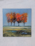 Original art for sale at UGallery.com | The Fence Line by George Peebles | $1,600 | oil painting | 30' h x 30' w | thumbnail 3