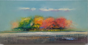 Original art for sale at UGallery.com | The Party by George Peebles | $875 | oil painting | 15' h x 30' w