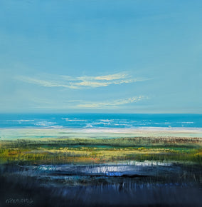 Original art for sale at UGallery.com | Water Wonder Land by George Peebles | $3,800 | oil painting | 36' h x 36' w