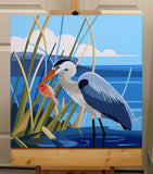 Original art for sale at UGallery.com | Bird. Catching by Guigen Zha | $1,550 | acrylic painting | 24' h x 24' w | thumbnail 3