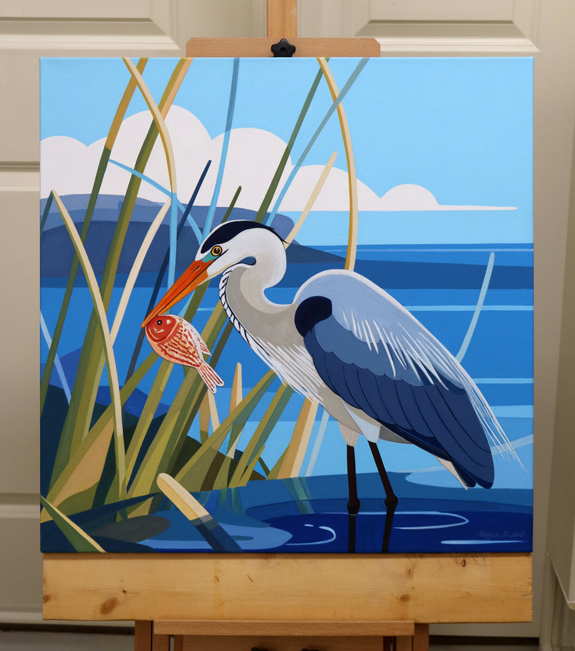 Bird. Catching by Guigen Zha |  Context View of Artwork 