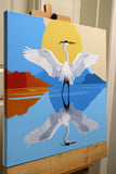 Original art for sale at UGallery.com | Bird, Perfect by Guigen Zha | $1,550 | acrylic painting | 24' h x 24' w | thumbnail 2
