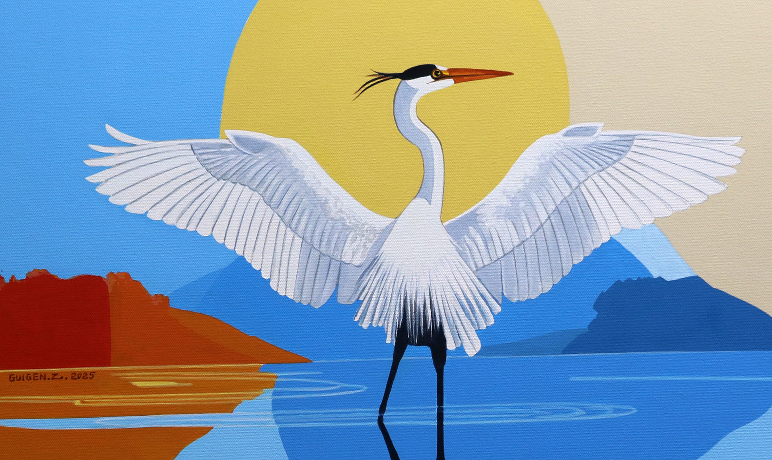 Bird, Perfect by Guigen Zha |  Closeup View of Artwork 