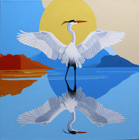 acrylic painting by Guigen Zha titled Bird, Perfect