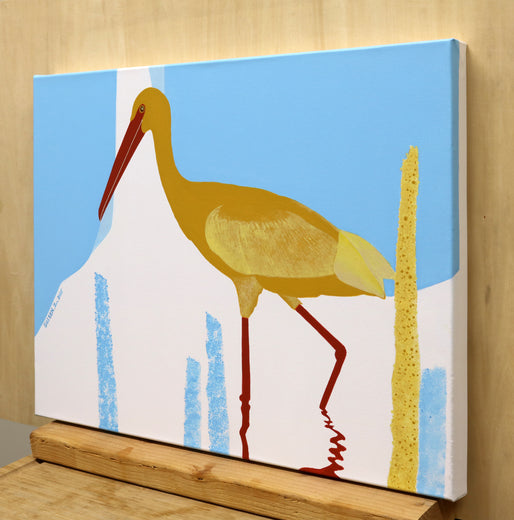 Bird. River by Guigen Zha |  Side View of Artwork 