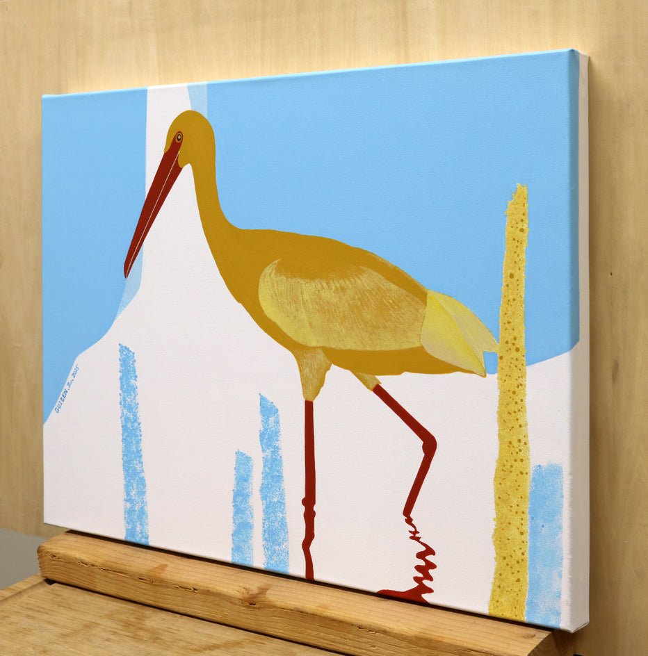 Bird. River by Guigen Zha |  Side View of Artwork 