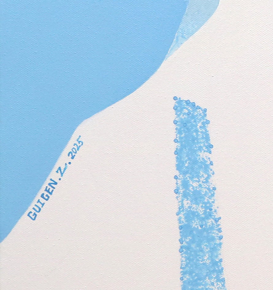 Bird. River by Guigen Zha |  Closeup View of Artwork 