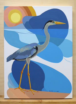 Bird. Ocean by Guigen Zha |  Context View of Artwork 