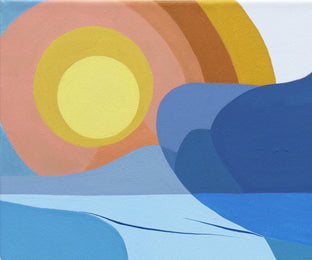 Bird. Ocean by Guigen Zha |   Closeup View of Artwork 