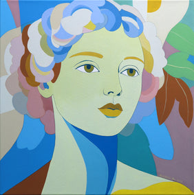 acrylic painting by Guigen Zha titled Déjà Vu. Moonlight