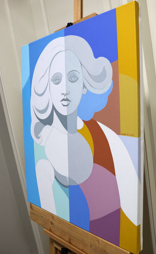 Déjà Vu. Aphrodite & Monroe by Guigen Zha |  Side View of Artwork 