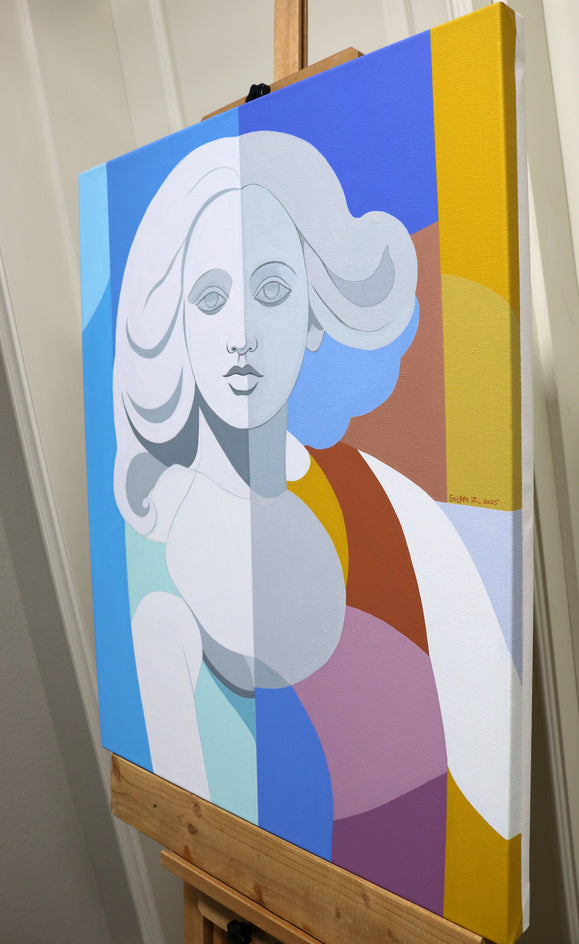 Déjà Vu. Aphrodite & Monroe by Guigen Zha |  Side View of Artwork 