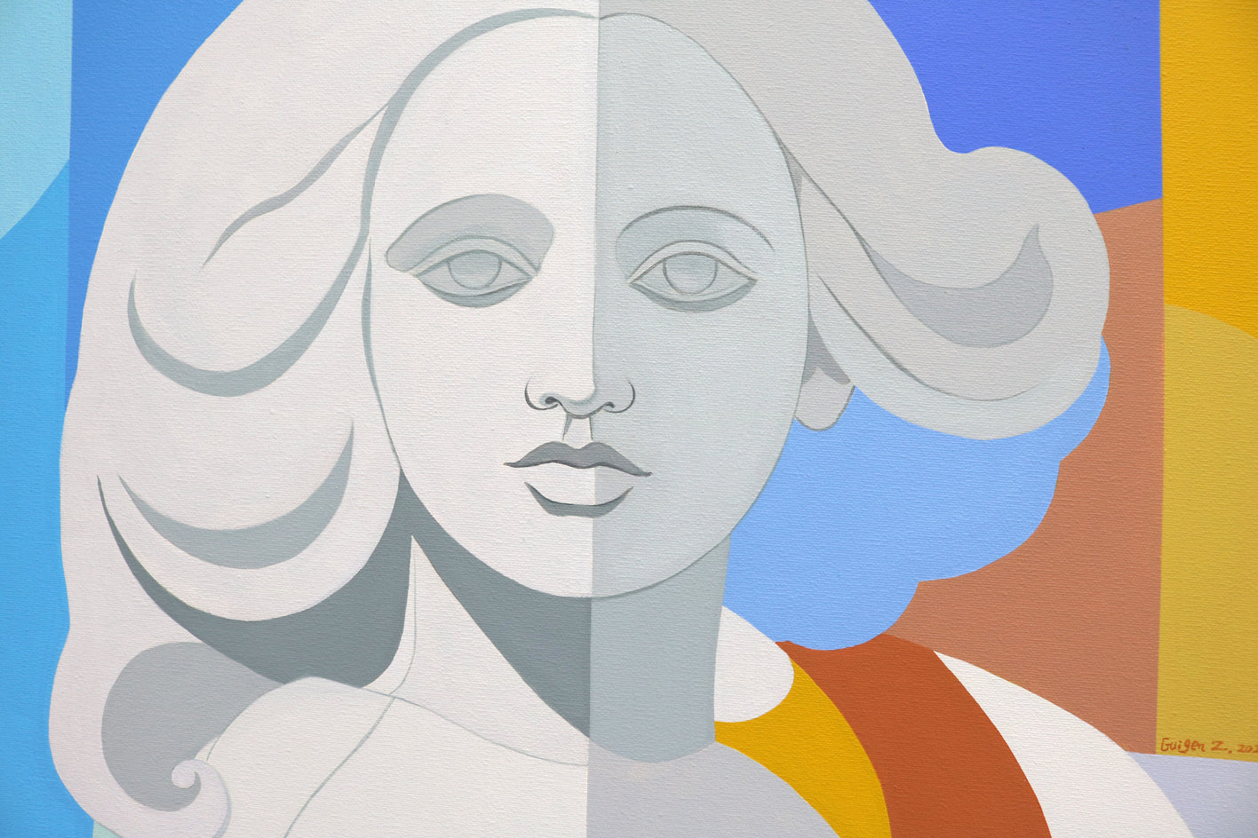 Déjà Vu. Aphrodite & Monroe by Guigen Zha |  Closeup View of Artwork 