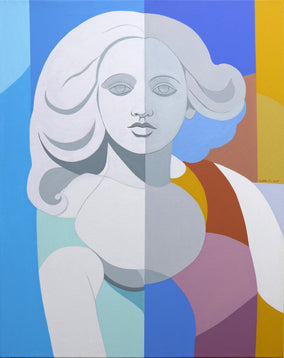 Original art for sale at UGallery.com | Déjà Vu. Aphrodite & Monroe by Guigen Zha | $1,575 | acrylic painting | 30' h x 24' w
