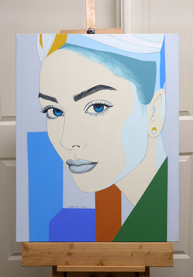 Déjà Vu. Blue Hepburn by Guigen Zha |  Context View of Artwork 