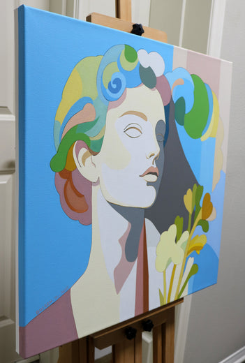 Déjà Vu. Spring by Guigen Zha |  Side View of Artwork 