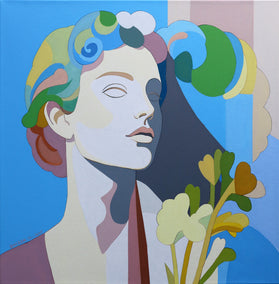 acrylic painting by Guigen Zha titled Déjà Vu. Spring