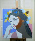 Original art for sale at UGallery.com | Déjà Vu. Autumn by Guigen Zha | $1,500 | acrylic painting | 26' h x 26' w | thumbnail 3