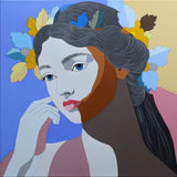 Original art for sale at UGallery.com | Déjà Vu. Autumn by Guigen Zha | $1,500 | acrylic painting | 26' h x 26' w | thumbnail 1