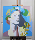 Original art for sale at UGallery.com | Déjà Vu. Spring by Guigen Zha | $1,500 | acrylic painting | 26' h x 26' w | thumbnail 3