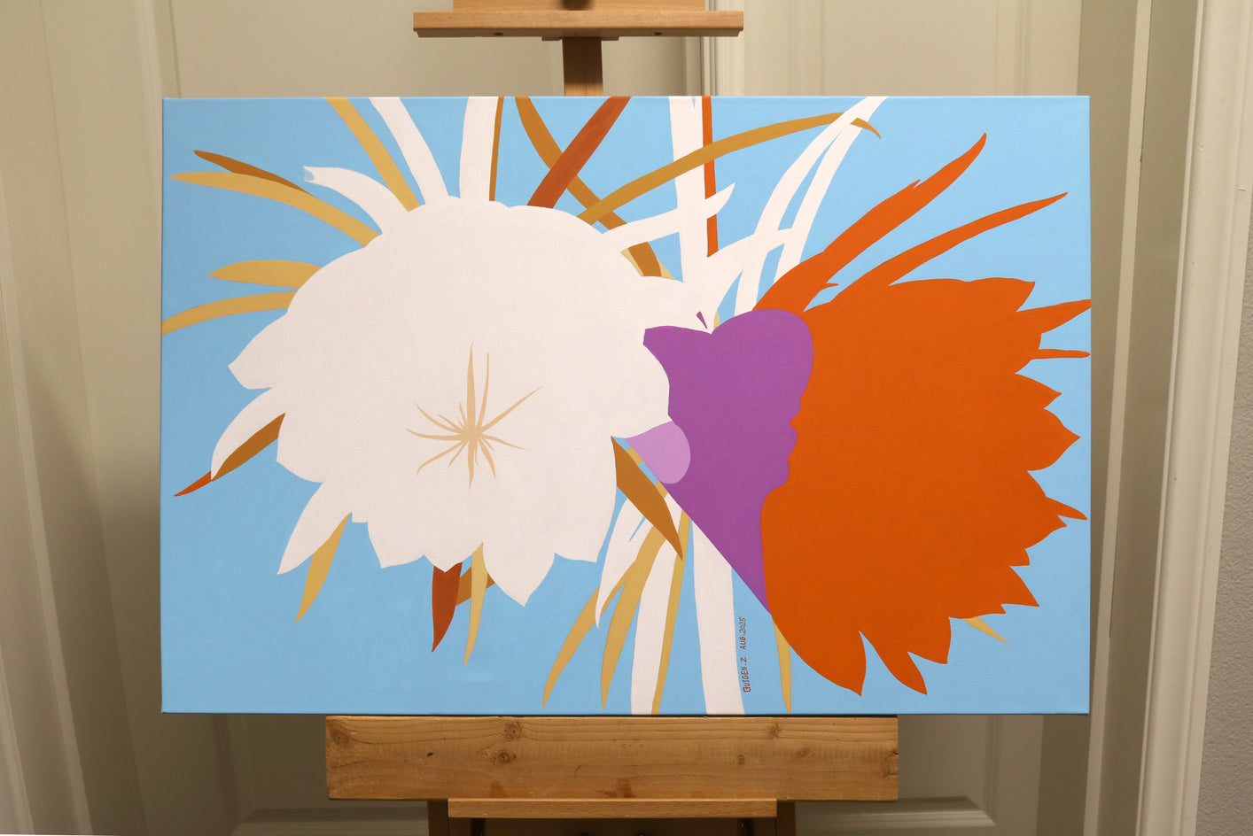 Dragonfruit Flower by Guigen Zha |  Context View of Artwork 