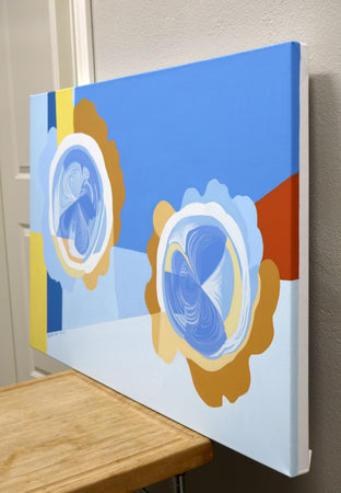 Floral Wheel by Guigen Zha |  Side View of Artwork 