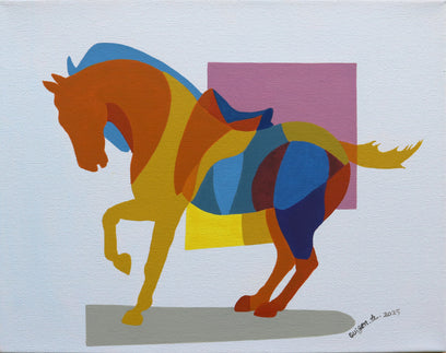 Geometric Horse 2 by Guigen Zha | Artwork Main Image