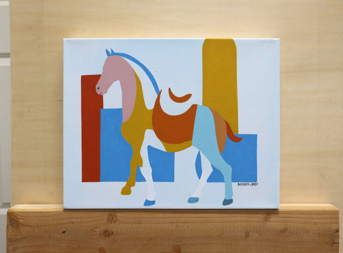 Geometric Horse 3 by Guigen Zha |  Context View of Artwork 