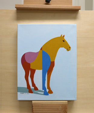 Geometric Horse 1 by Guigen Zha |  Context View of Artwork 