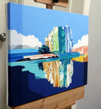 Original art for sale at UGallery.com | Island. Evolution by Guigen Zha | $1,100 | acrylic painting | 18' h x 24' w | thumbnail 2