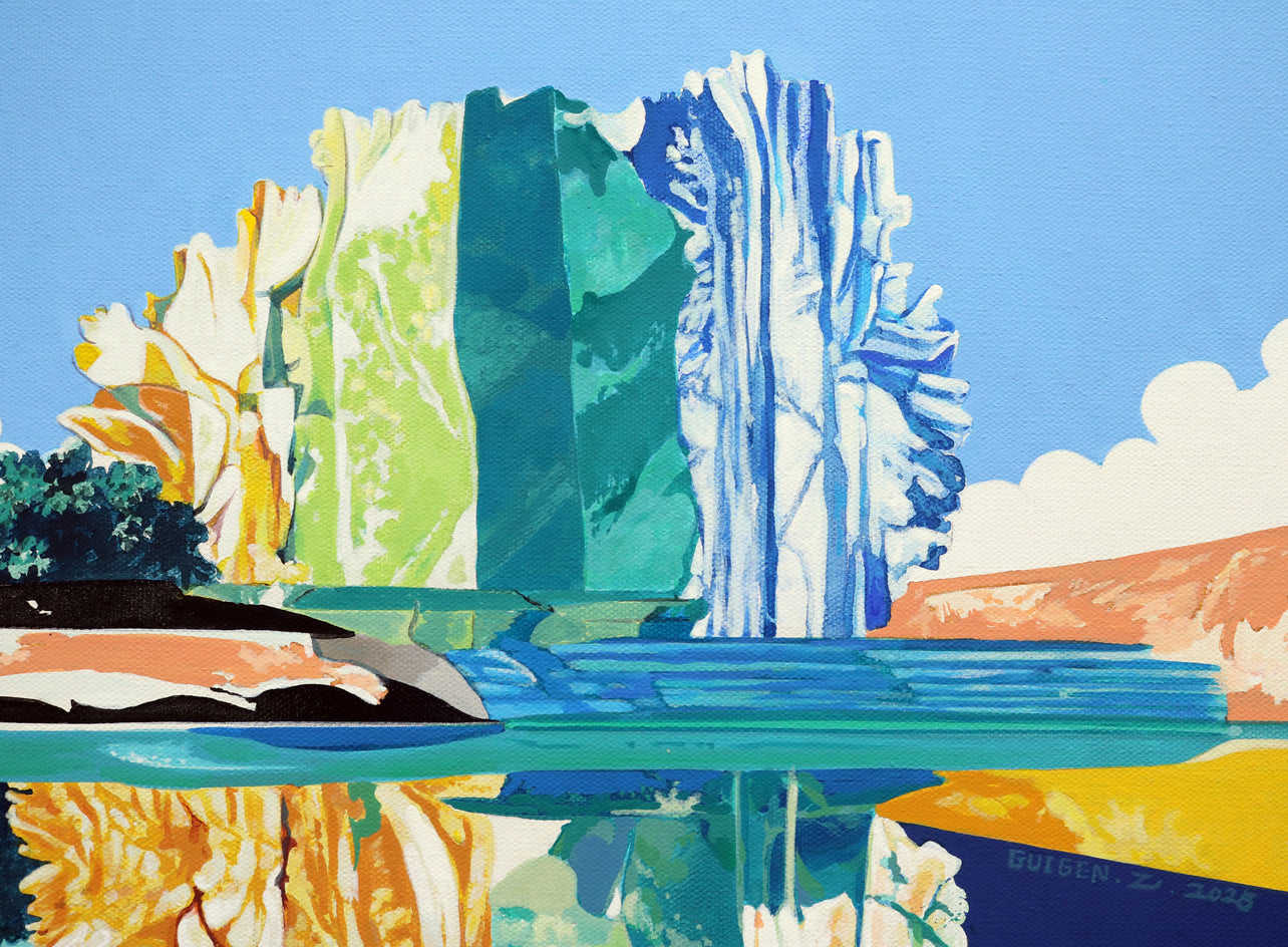 Island. Evolution by Guigen Zha |  Closeup View of Artwork 