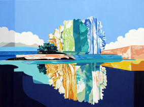 Original art for sale at UGallery.com | Island. Evolution by Guigen Zha | $1,100 | acrylic painting | 18' h x 24' w