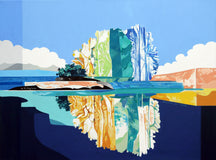 Original art for sale at UGallery.com | Island. Evolution by Guigen Zha | $1,100 | acrylic painting | 18' h x 24' w | thumbnail 1