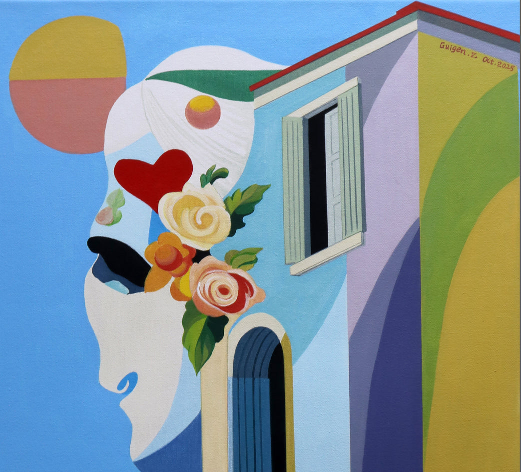 Island. Ghost House by Guigen Zha |  Closeup View of Artwork 