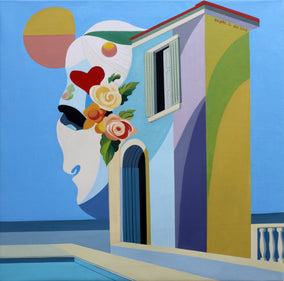 Original art for sale at UGallery.com | Island. Ghost House by Guigen Zha | $950 | acrylic painting | 20' h x 20' w