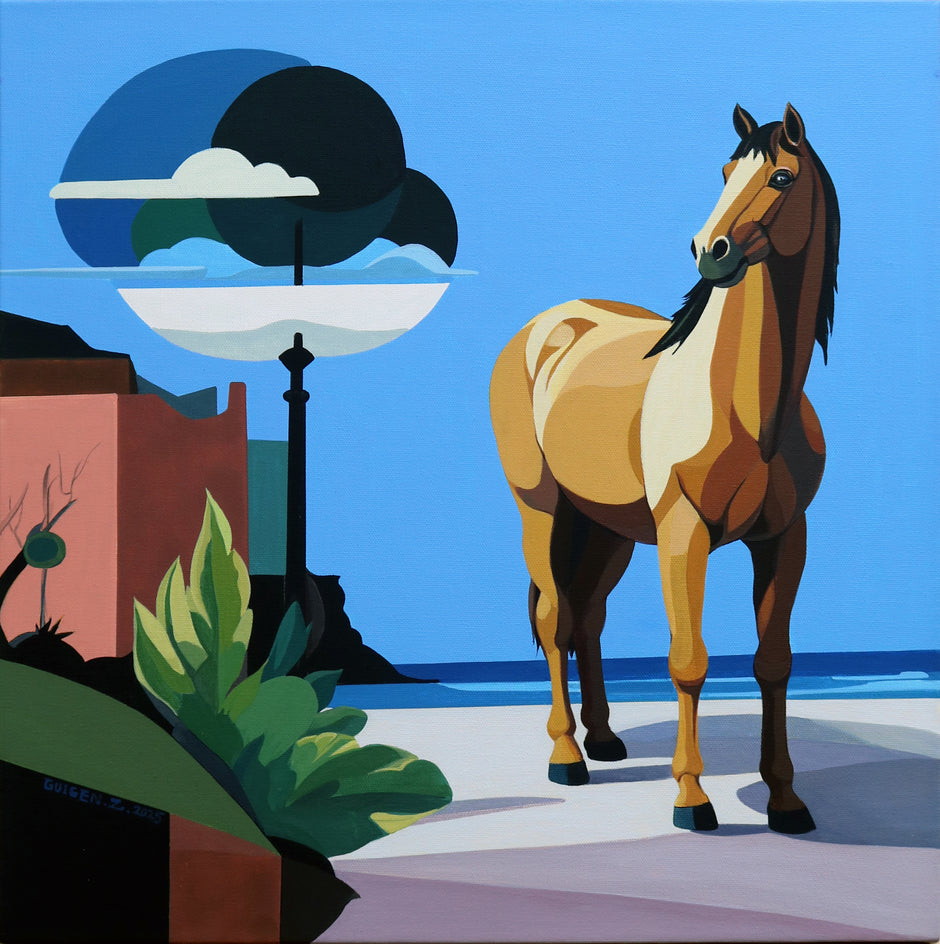 Island. Tan Horse by Guigen Zha |  Artwork Main Image 