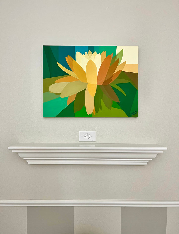 Water Lily by Guigen Zha |  Context View of Artwork 