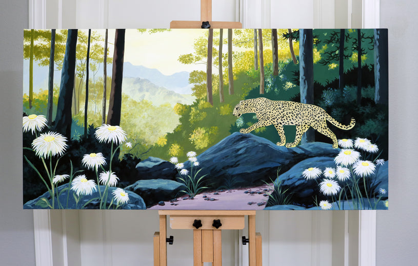 Felidae. Forest Dance by Guigen Zha |  Context View of Artwork 