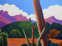 Original art for sale at UGallery.com | Bird. A Bird’s Eye View by Guigen Zha | $1,575 | oil painting | 30' h x 24' w | thumbnail 4